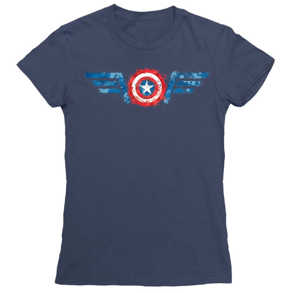 Captain America splash logo Fashion Női Póló