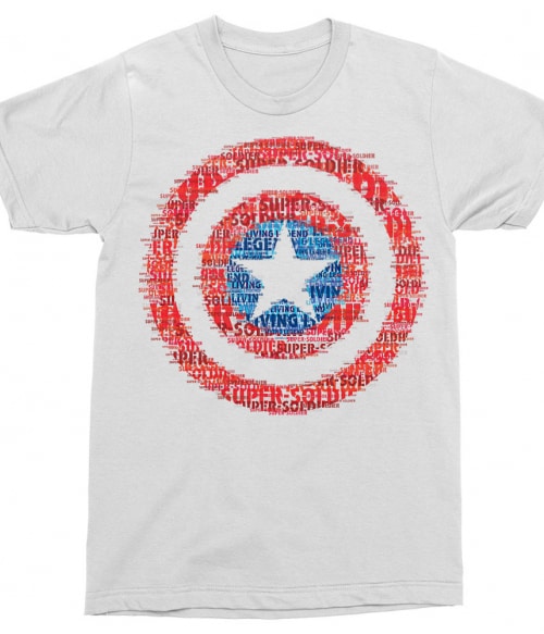 Text Shield Póló - Ha Captain America rajongó ezeket a pólókat tuti imádni fogod!