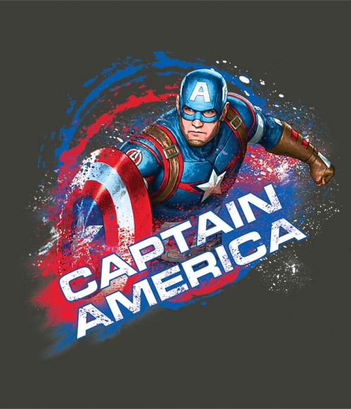 Captain America Splash Marvel Marvel Marvel Pólók, Pulóverek, Bögrék - Marvel