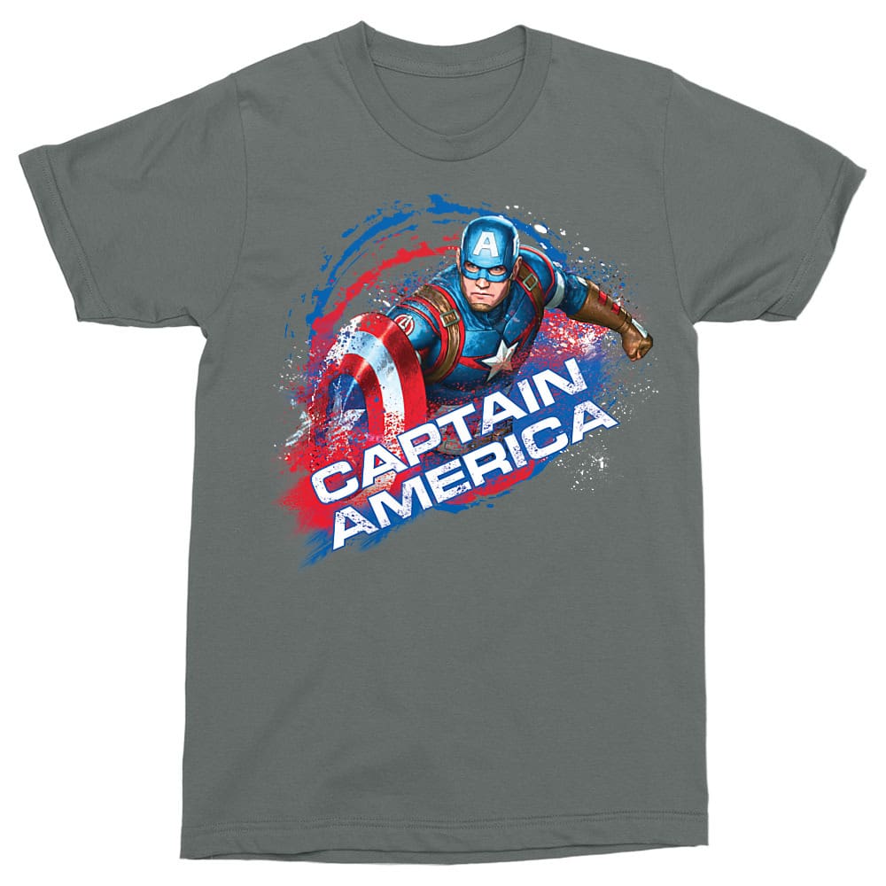 Captain America Splash Fashion Férfi Póló