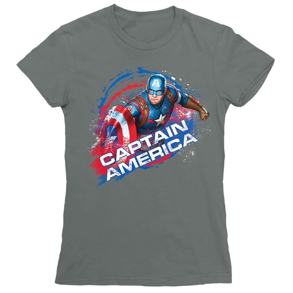 Captain America Splash Fashion Női Póló