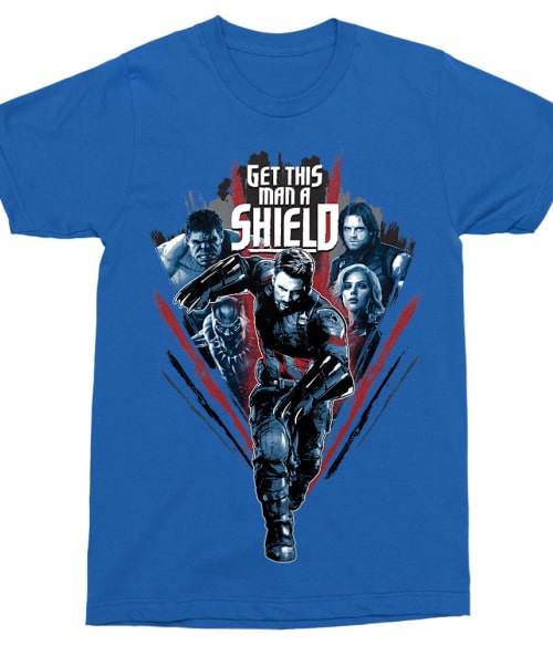 Get This Man a Shield Póló - Ha Avengers rajongó ezeket a pólókat tuti imádni fogod!