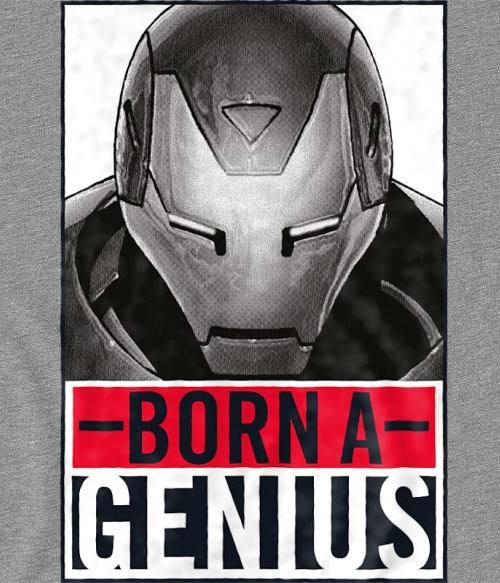Born a genius Marvel Pólók, Pulóverek, Bögrék - Vasember