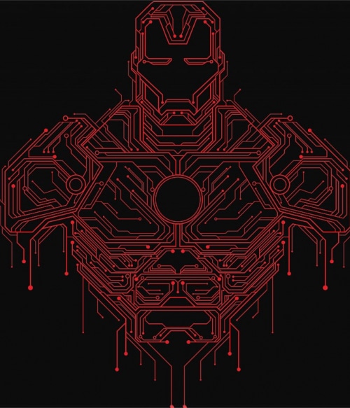 Iron Man circuit Marvel Marvel Marvel Pólók, Pulóverek, Bögrék - Vasember