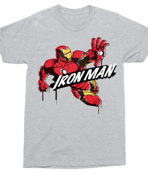Iron Man comics paint Póló - Ha Iron Man rajongó ezeket a pólókat tuti imádni fogod!