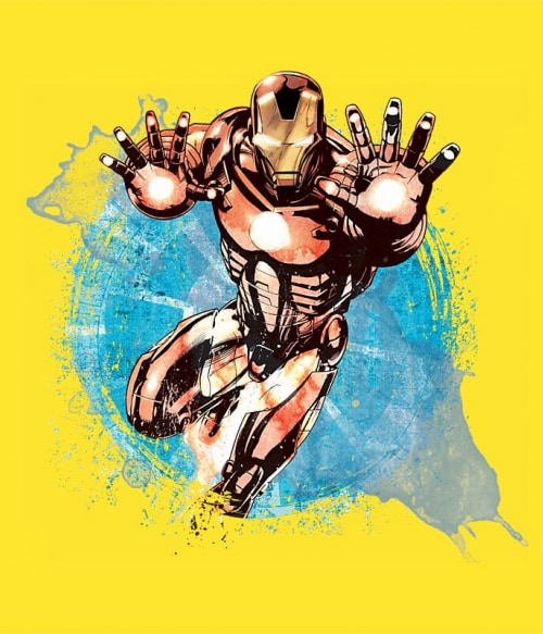 Iron Man watercolor Marvel Marvel Marvel Pólók, Pulóverek, Bögrék - Vasember