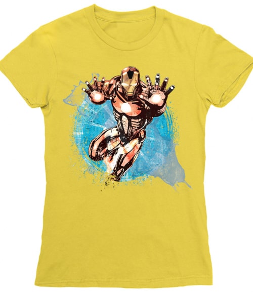 Iron Man watercolor Marvel Női Póló - Vasember