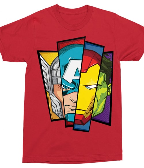 Avengers Faces Póló - Ha Avengers rajongó ezeket a pólókat tuti imádni fogod!