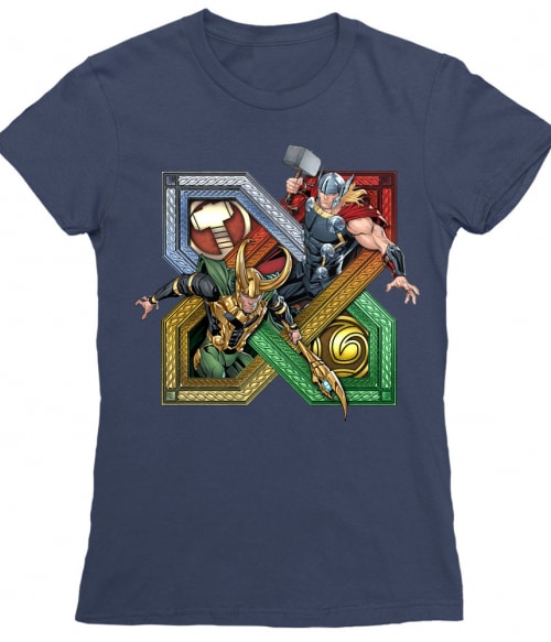 Loki and Thor badge Póló - Ha Thor rajongó ezeket a pólókat tuti imádni fogod!
