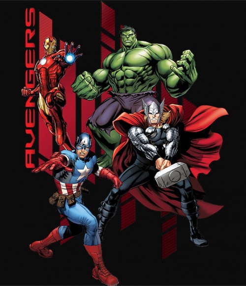 Avengers Stripes Marvel Pólók, Pulóverek, Bögrék - Marvel