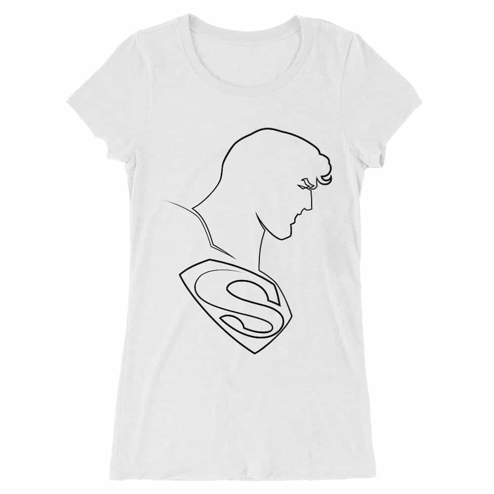 Superman lineart Női Hosszított Póló