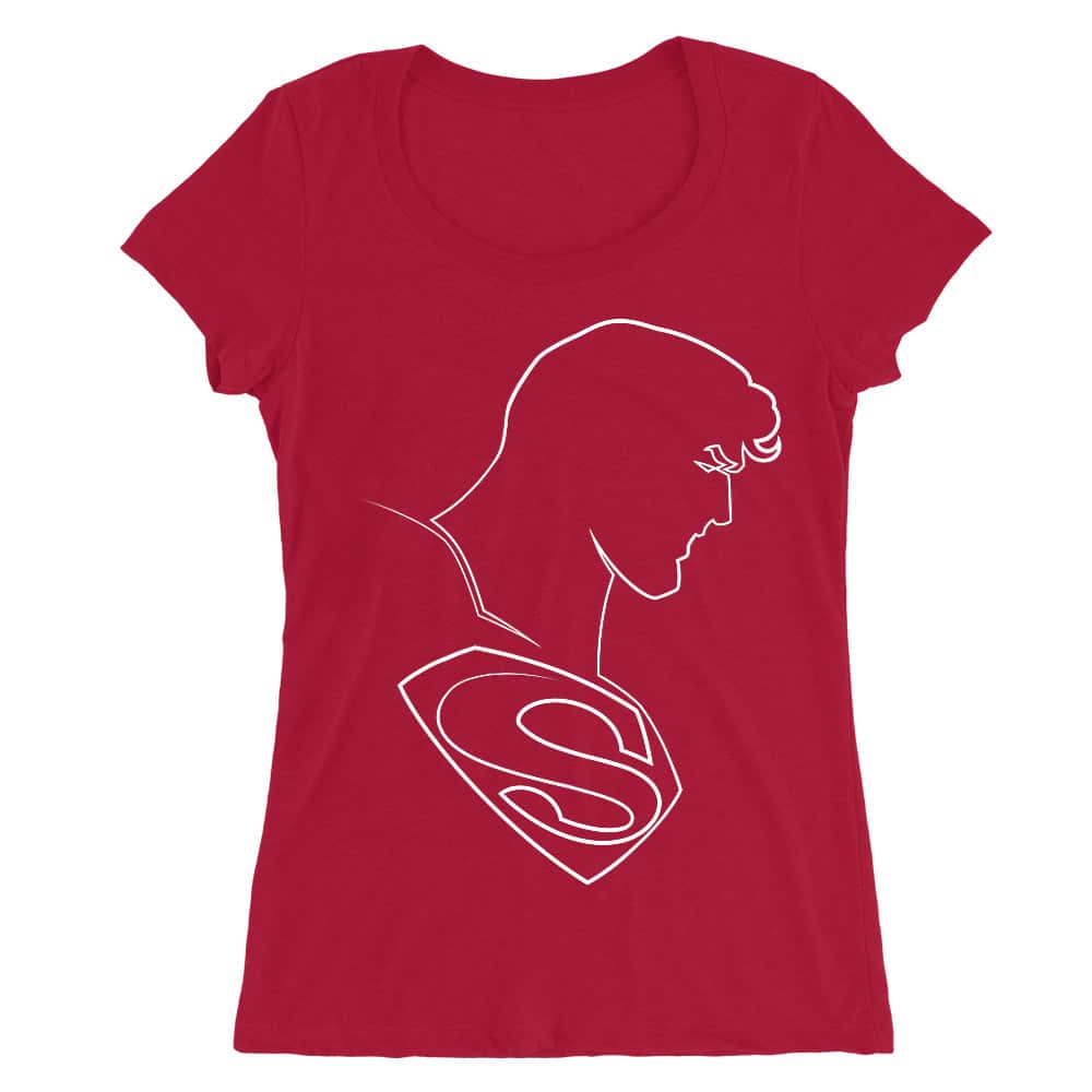 Superman lineart Női O-nyakú Póló