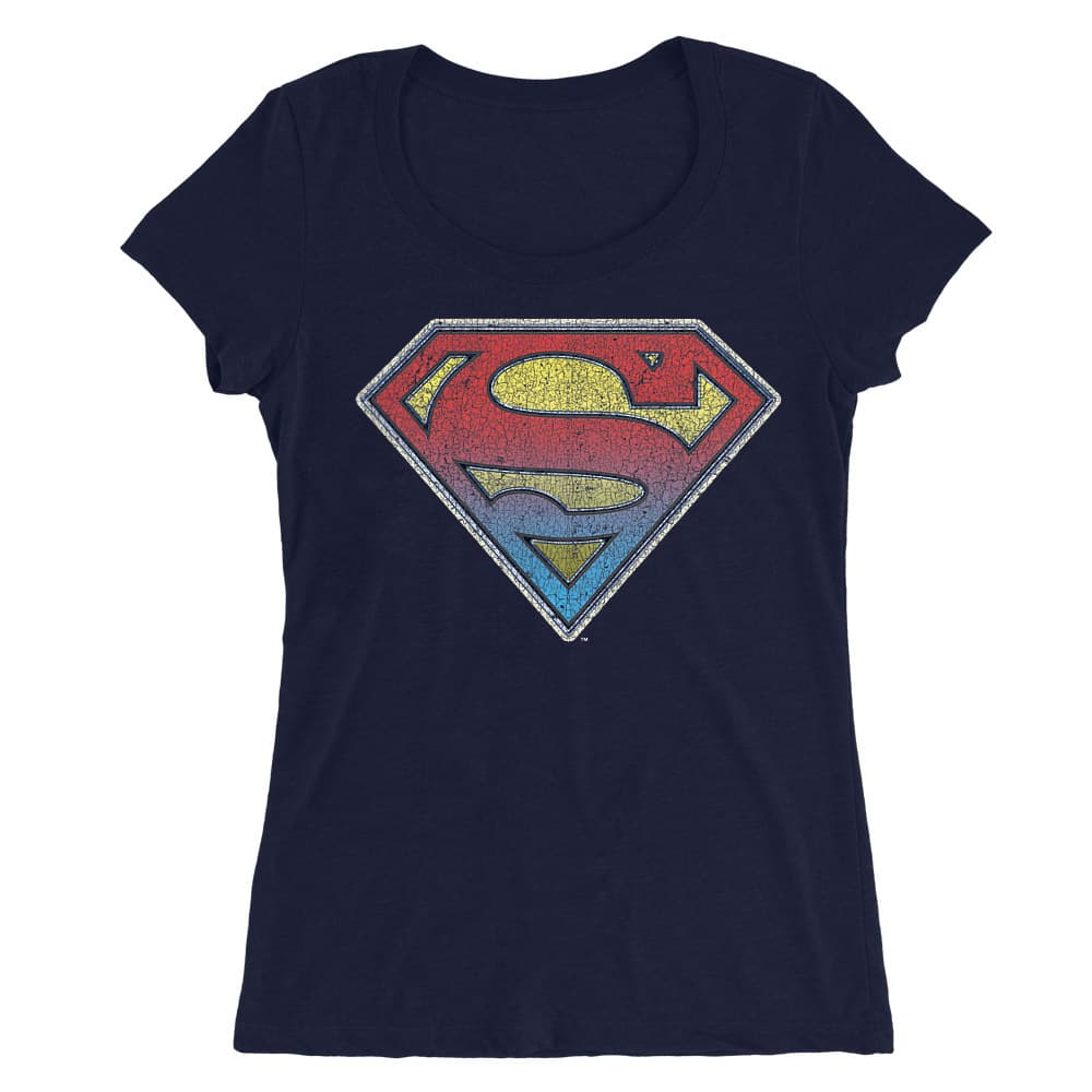 Superman gradient logo Női O-nyakú Póló