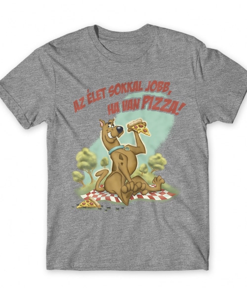 Az élet sokkal jobb ha van pizza - Scooby Scooby-Doo Póló - Sorozatos