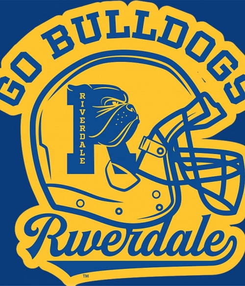 Go bulldogs helmet Riverdale Pólók, Pulóverek, Bögrék - Series