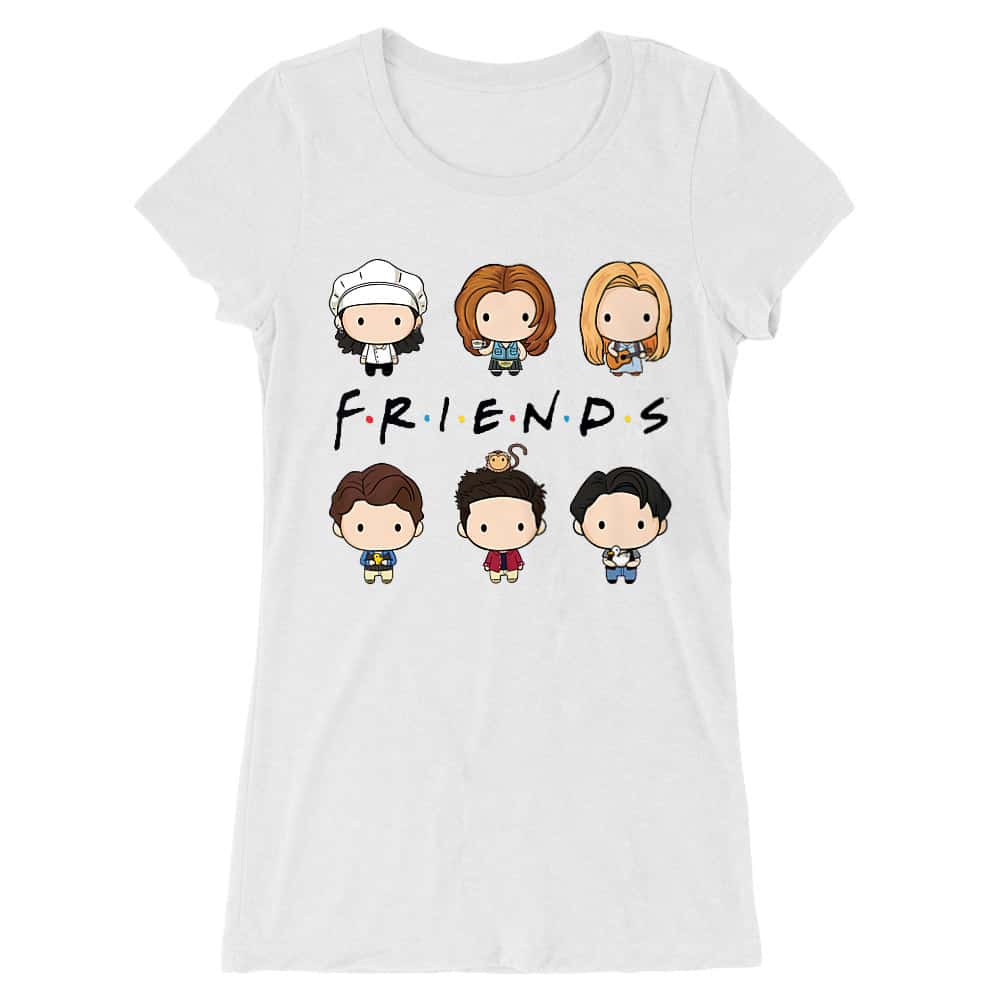 Friends chibi group Női Hosszított Póló