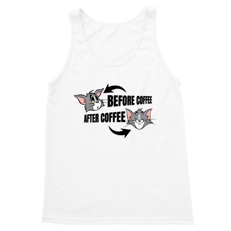 Before and after coffee - Tom