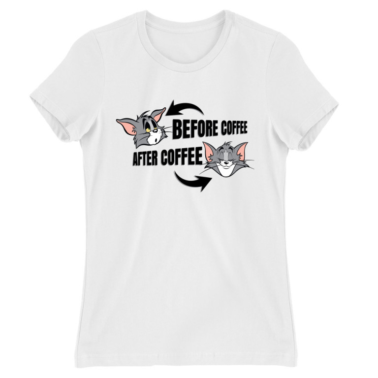 Before and after coffee - Tom