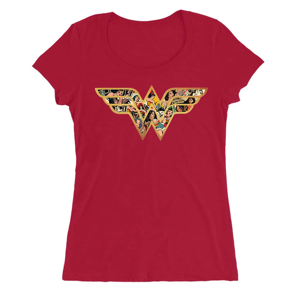 Wonder Woman Comics logo Női O-nyakú Póló