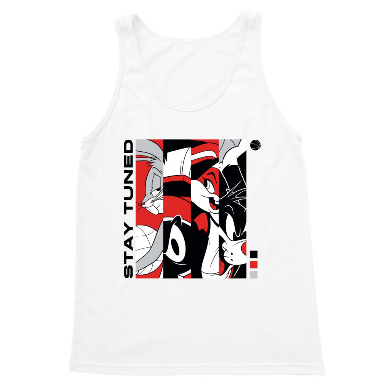 Stay Tuned - black and red - Férfi Trikó