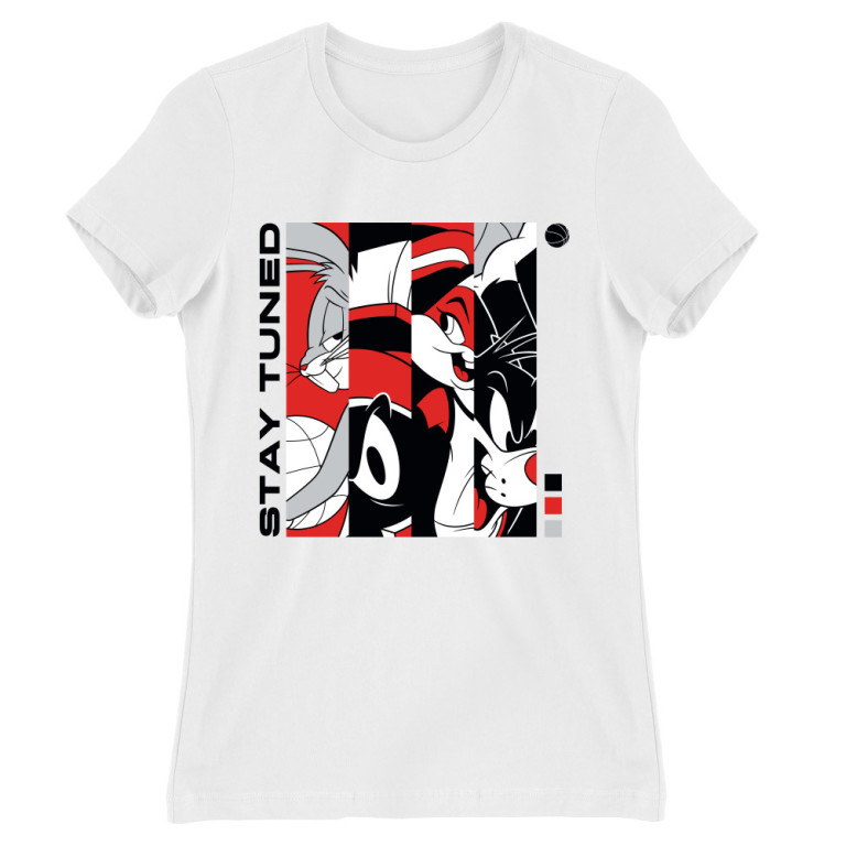 Stay Tuned - black and red - Női Póló