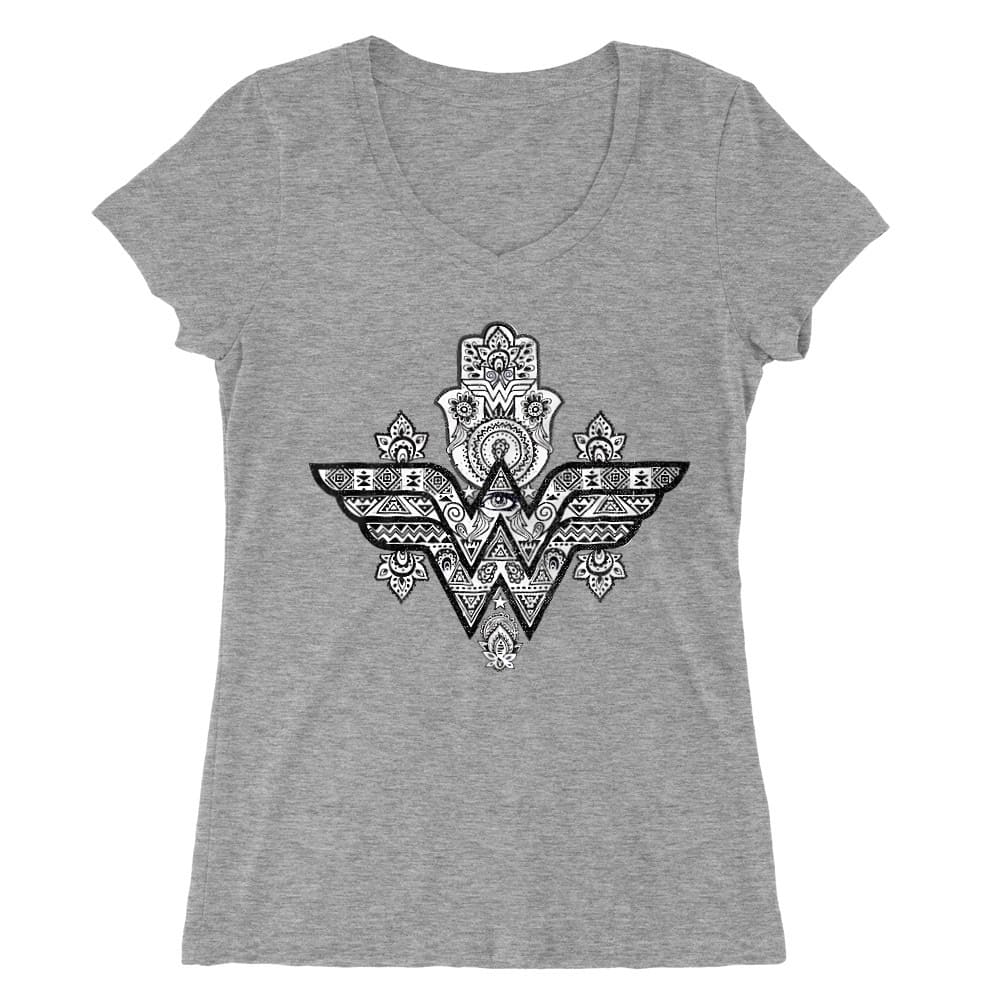 Wonder Woman Hamsa Hand Női V-nyakú Póló