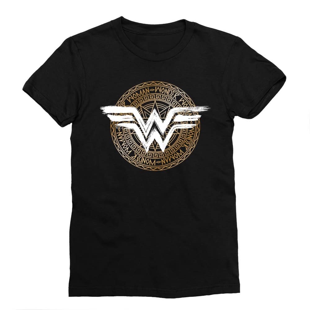 Wonder Woman Shield logo Férfi Testhezálló Póló