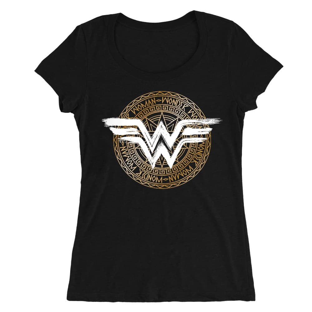 Wonder Woman Shield logo Női O-nyakú Póló