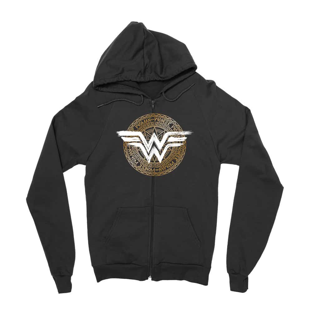 Wonder Woman Shield logo Zipzáros Pulóver