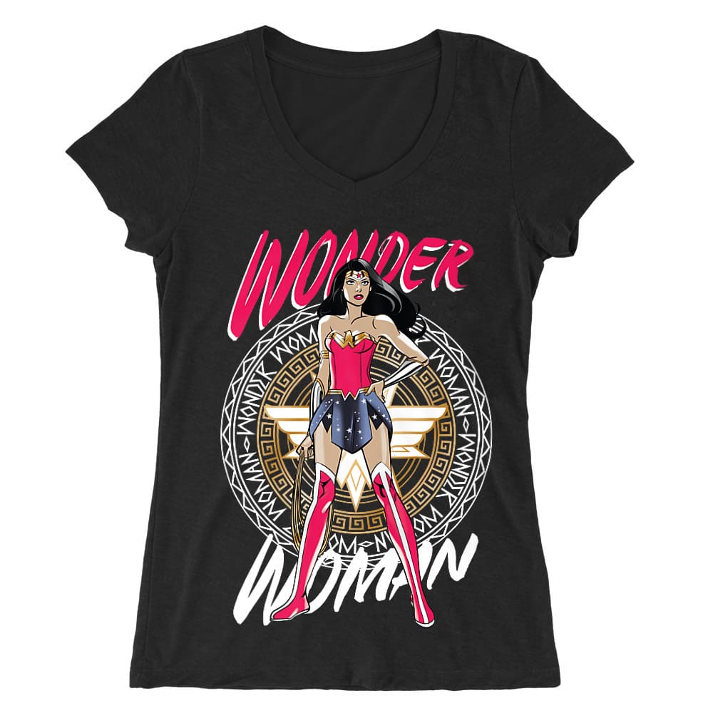 Wonder Woman cartoon Női V-nyakú Póló