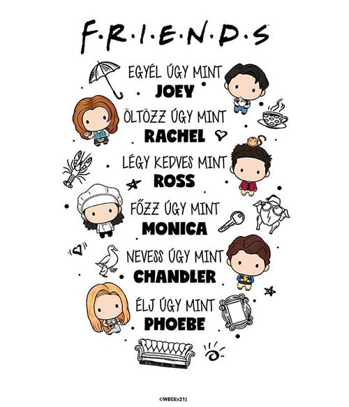 Friends - úgy mint Jóbarátok Pólók, Pulóverek, Bögrék - Sorozatos