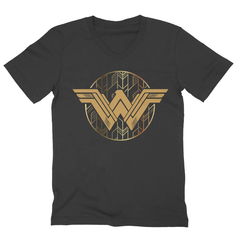 Wonder Woman logo Férfi V-nyakú Póló
