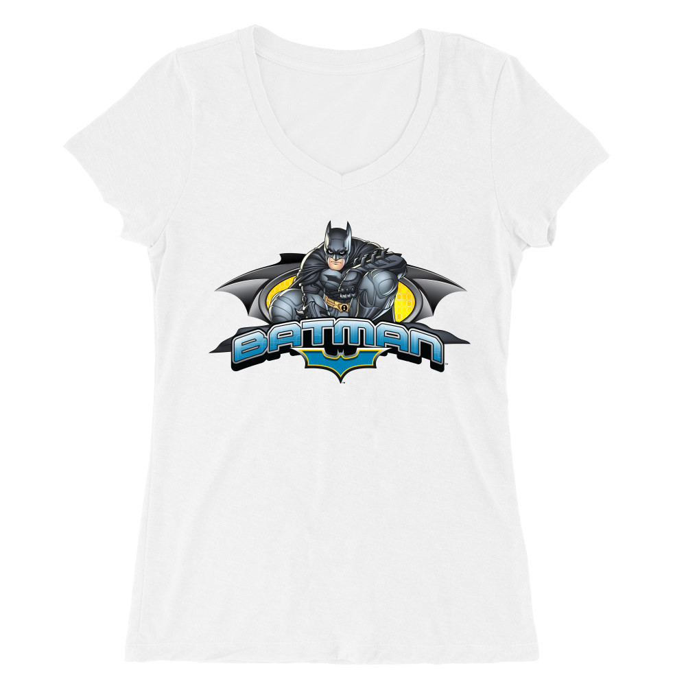 Dark Knight Cartoon Női V-nyakú Póló