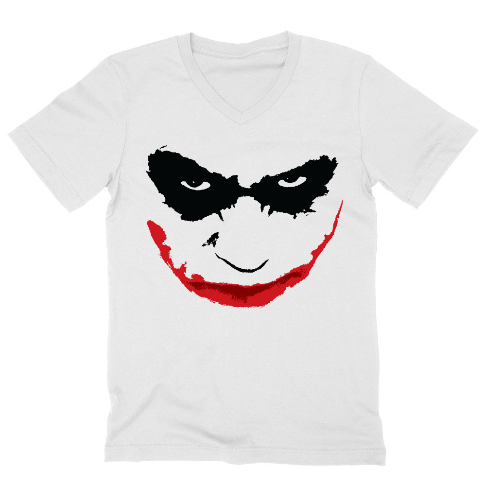 Joker Face Férfi V-nyakú Póló