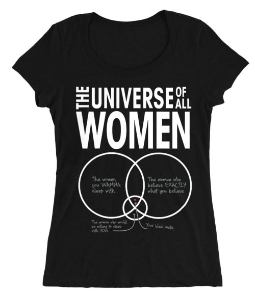 The universe of all woman Póló - Ha The Big Bang Theory rajongó ezeket a pólókat tuti imádni fogod!