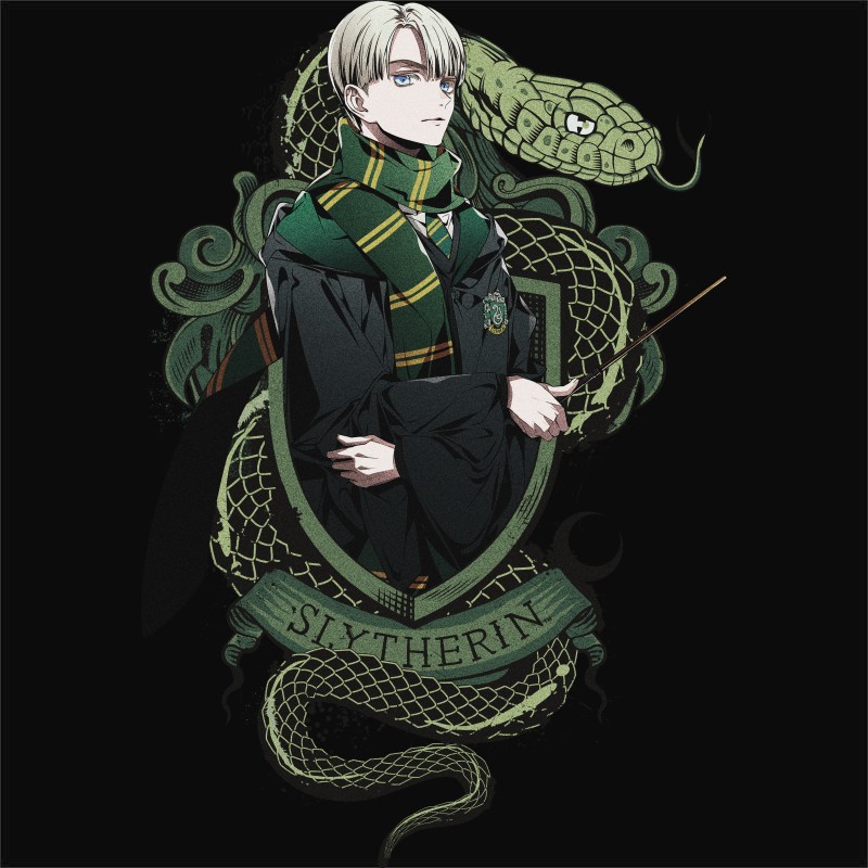 Draco and the Slytherin logo