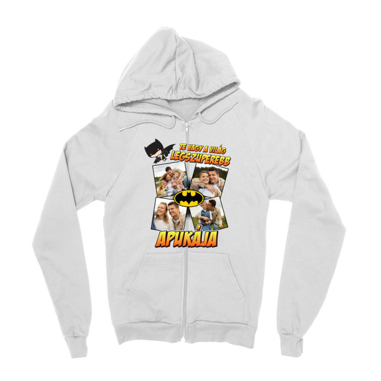 A világ legszuperebb apukája - Batman - MyLife Plus - Zipzáros Pulóver
