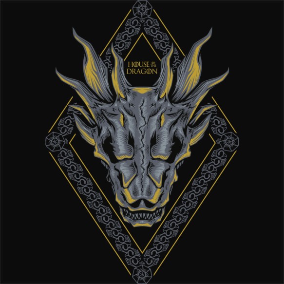 Dragon Head Logo Sárkányok háza Pólók, Pulóverek, Bögrék - Sorozatos