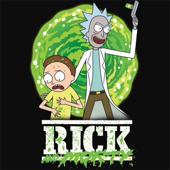 Rick and Morty splash Rick és Morty Pólók, Pulóverek, Bögrék - Sorozatos