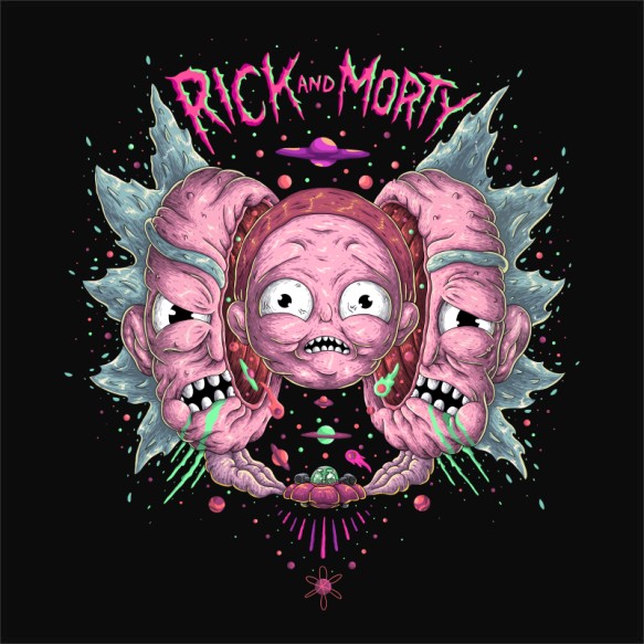 Rick and Morty split Rick és Morty Rick és Morty Rick és Morty Pólók, Pulóverek, Bögrék - Sorozatos
