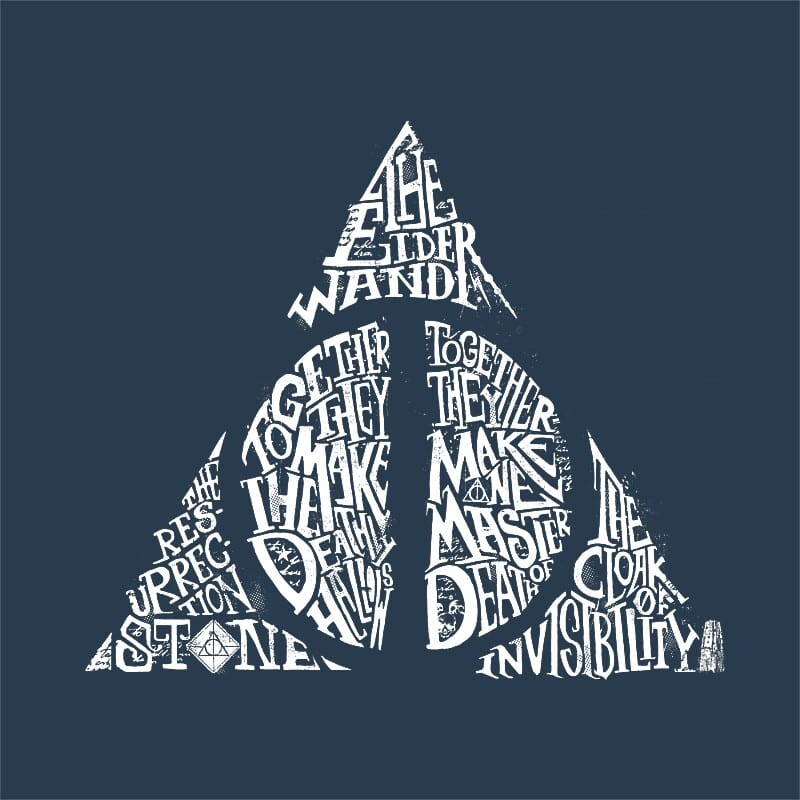 Deathly hallows text - Design preview