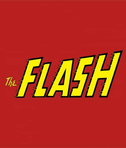 The Flash Text Logo DC Sorozatok Pólók, Pulóverek, Bögrék - Sorozatos