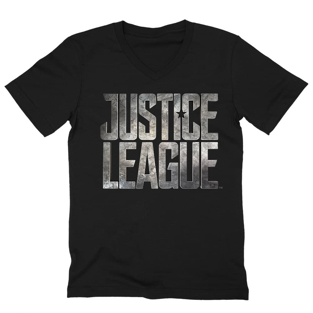Justice League logo Férfi V-nyakú Póló