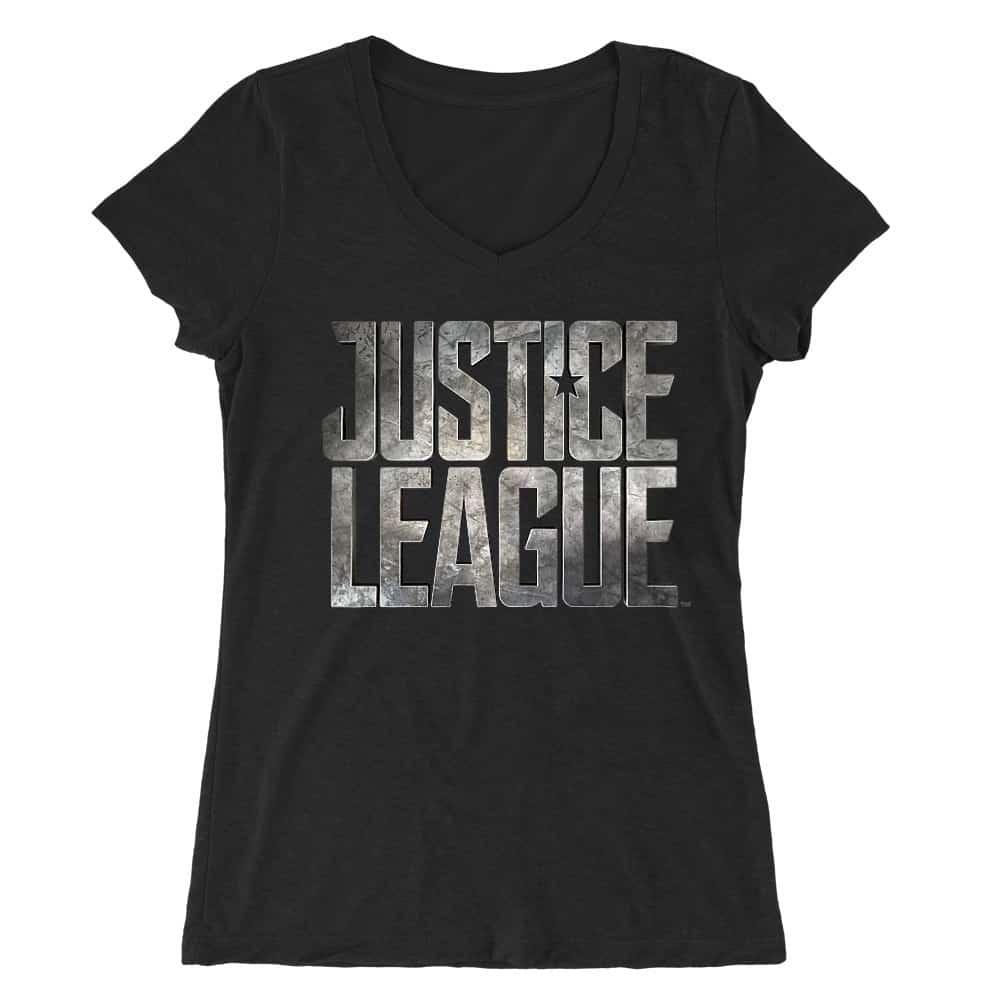Justice League logo Női V-nyakú Póló