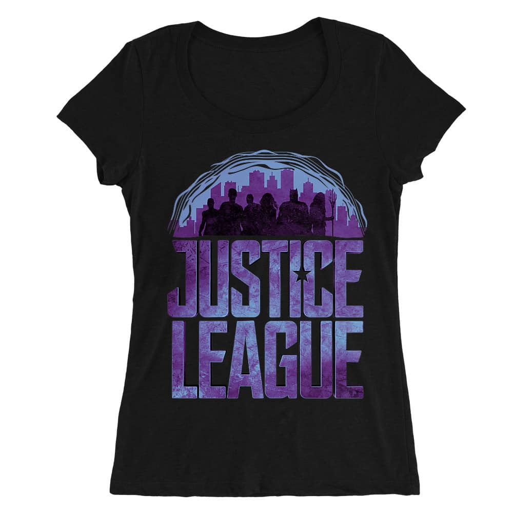 Justice League silhouettes Női O-nyakú Póló