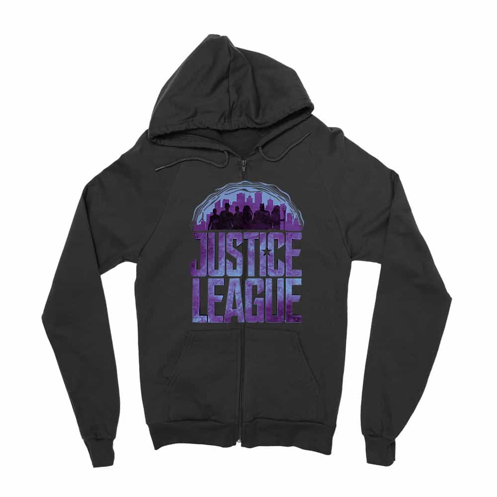 Justice League silhouettes Zipzáros Pulóver
