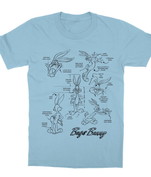 Bugs Bunny Anatomy Póló - Ha Looney Tunes rajongó ezeket a pólókat tuti imádni fogod!