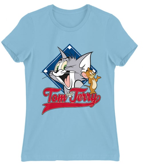 Tom and Jerry badge Sorozatos Női Póló - Tom és Jerry