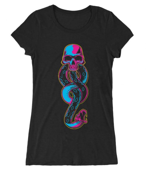 Neon Death Eater symbol Póló - Ha Harry Potter rajongó ezeket a pólókat tuti imádni fogod!