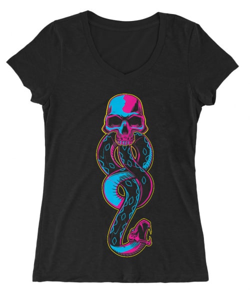 Neon Death Eater symbol Póló - Ha Harry Potter rajongó ezeket a pólókat tuti imádni fogod!